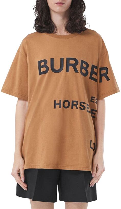 burberry carrick oversized logo tee|Burberry Carrick Horseferry Print Cotton Oversized T.